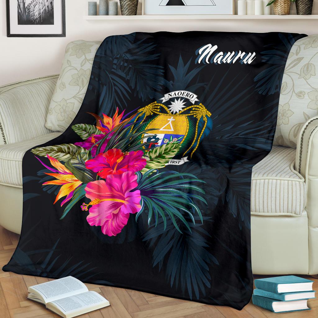 Nauru Polynesian Premium Blanket - Tropical Flower - Polynesian Pride