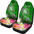 Tonga Custom PersonalisedCar Seat Covers - Turtle Plumeria (Green) - Polynesian Pride