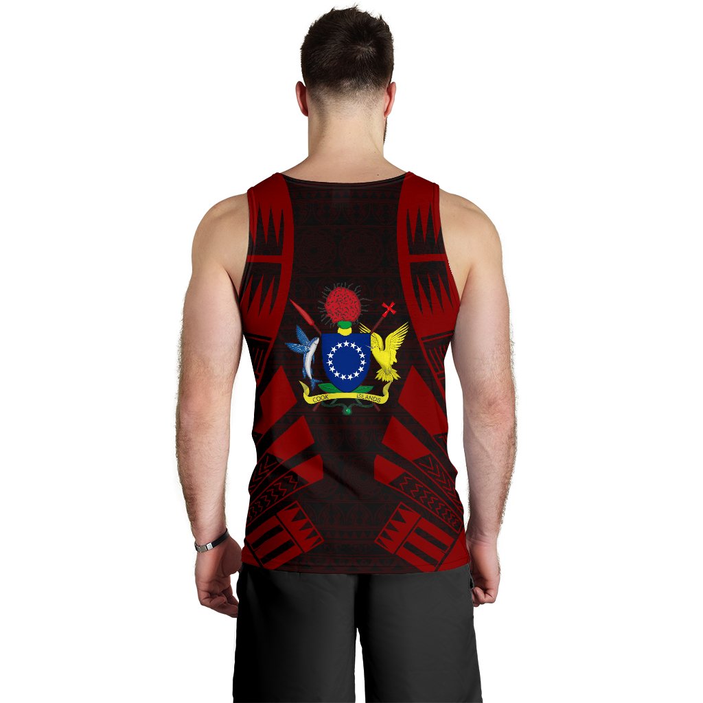 Cook Islands Men Tank Top - Polynesian Tattoo Red - Polynesian Pride