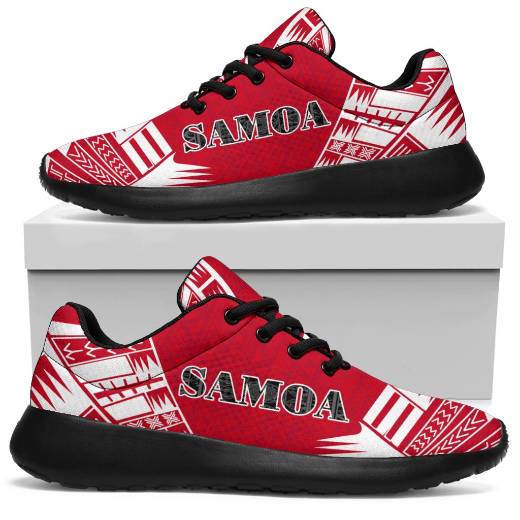 Samoa Sport Sneakers - Polynesian Tattoo Flag - Polynesian Pride