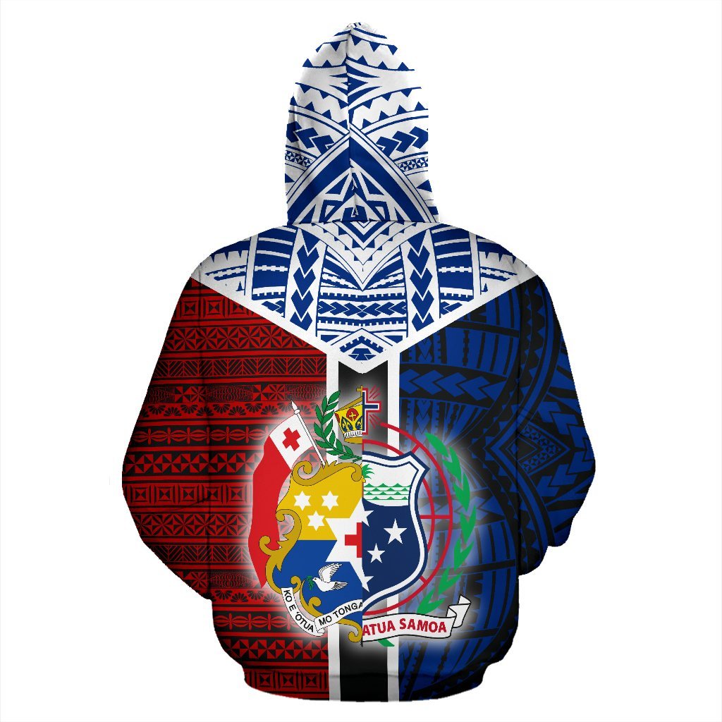 TokoUso All Over Hoodie Tonga Samoa Coat of Arms - Polynesian Pride