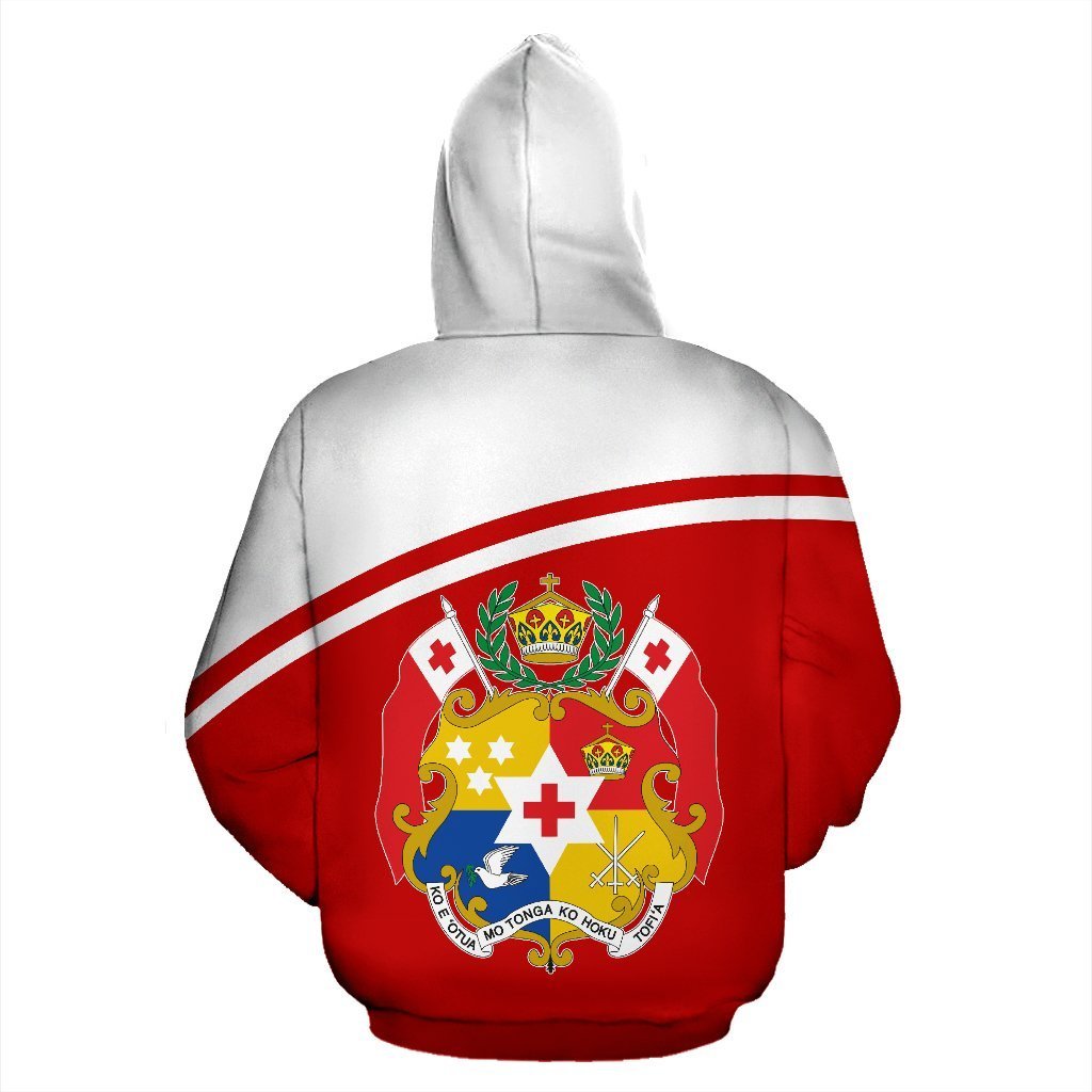 Tonga All Over Zip up Hoodie Polynesian Curve Version - Polynesian Pride