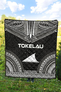 Tokelau Premium Quilt - Tokelau Flag Polynesian Chief Black Version - Polynesian Pride
