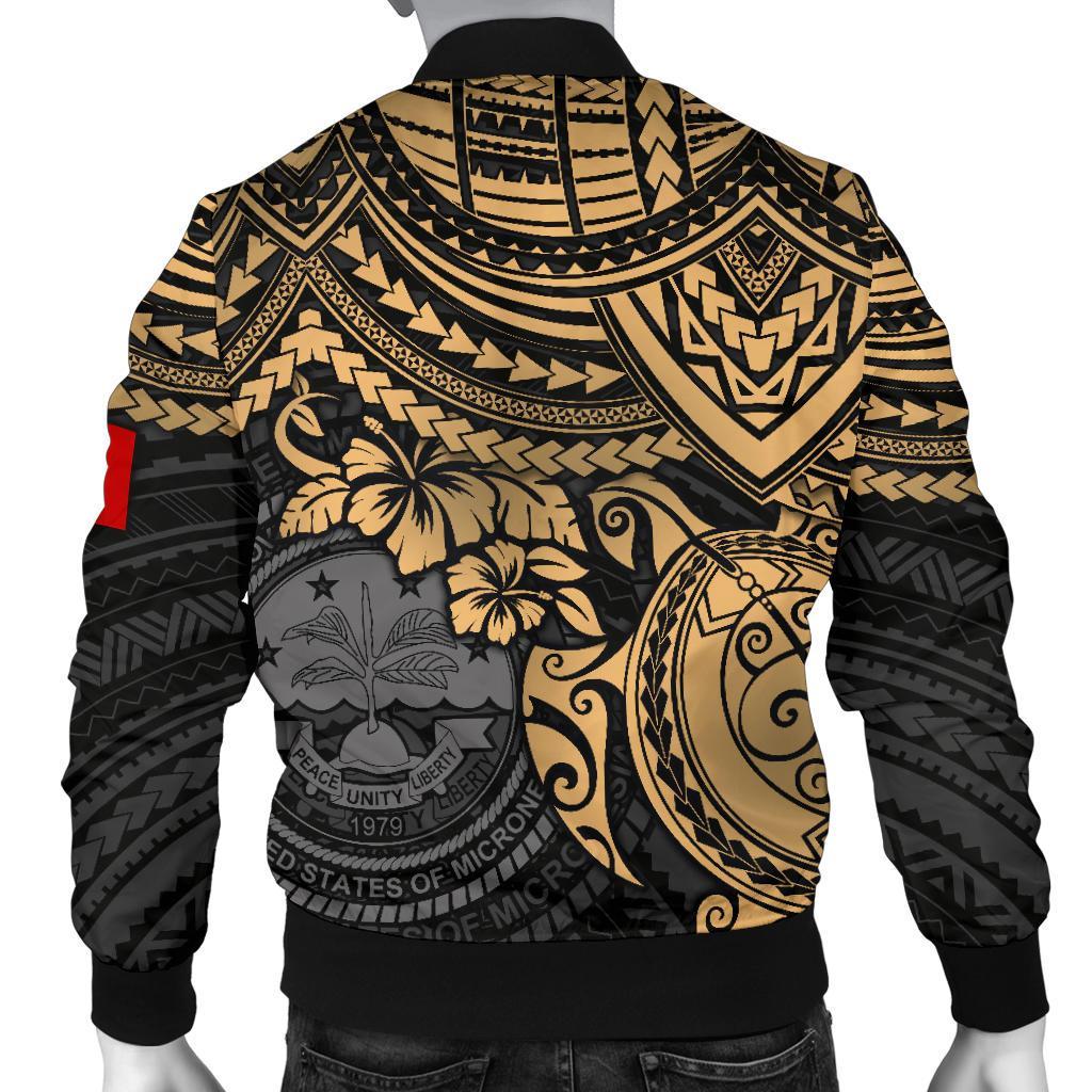 Tonga Polynesian Bomber Jacket (Men) - Golden Turtle - Polynesian Pride