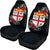 Fiji Car Seat Covers - Fiji Flag Hibiscus - A02 Universal Fit Black - Polynesian Pride