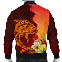 Samoa Men's Bomber Jacket - Tribal Tuna Fish - Polynesian Pride