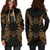 Nauru Polynesian Hoodie Dress Map Gold - Polynesian Pride