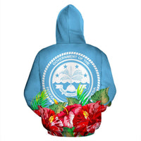 Federated States of Micronesia Hoodie Flag Hibiscus - Polynesian Pride