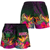 Niue Polynesian Women's Shorts - Summer Hibiscus - Polynesian Pride
