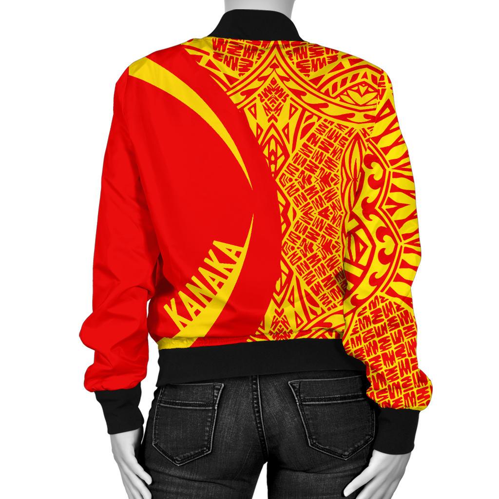 Kanaka Mauna Kea Polynesian Women's Bomber Jacket - Circle Style - Polynesian Pride