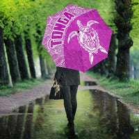 Tonga Umbrella Turtle Mermaid Polynesian Pattern White Pink Umbrella - TH0 One Size Pink - Polynesian Pride