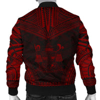Fiji Polynesian Chief Men's Bomber Jacket - Red Version - Polynesian Pride