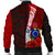 Cook Islands Polynesian Men's Bomber Jacket - Coat Of Arm With Hibiscus - Polynesian Pride