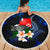 Wallis and Futuna Polynesian Beach Blanket - Turtle With Plumeria Flowers - Polynesian Pride