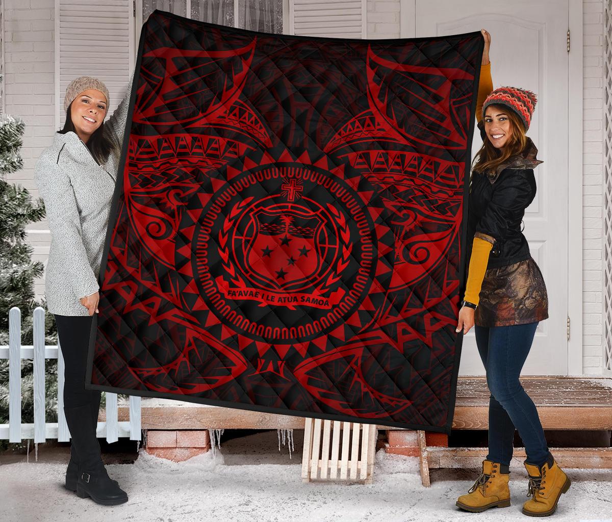Samoa Polynesian Premium Quilt - Samoa Red Seal - Polynesian Pride
