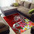 Guam Area Rug - Turtle Plumeria (Red) - Polynesian Pride