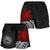 American Samoa Polynesian Shorts (Women) - Polynesian Turtle (Red) - Polynesian Pride