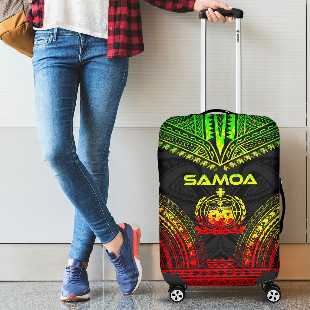 Samoa Polynesian Chief Luggage Cover - Reggae Version - Polynesian Pride