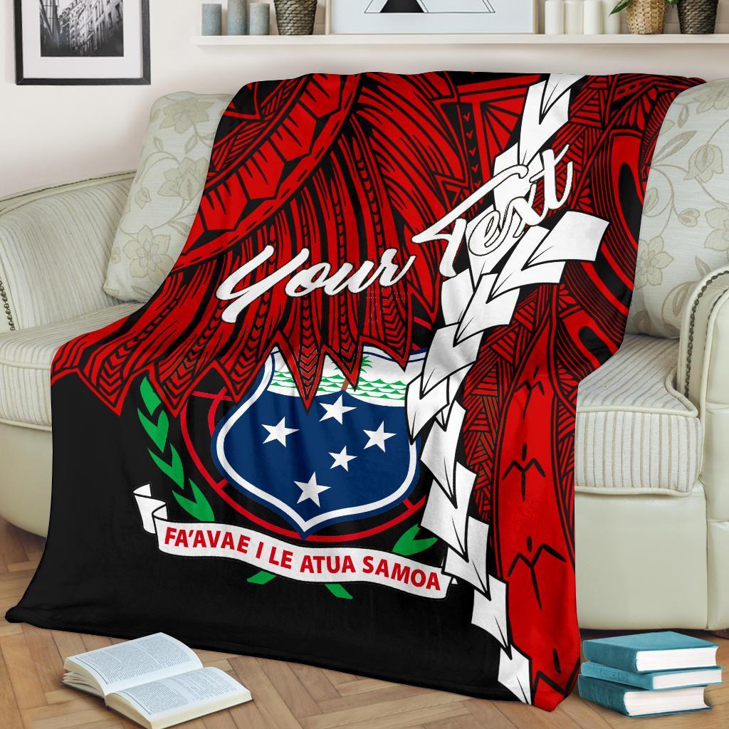 Samoa Polynesian Custom Personalised Premium Blanket - Tribal Wave Tattoo Flag Tattoo - Polynesian Pride