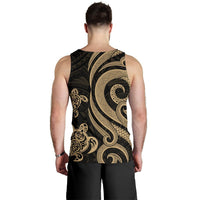 Fiji Polynesian Men Tank Top - Gold Tentacle Turtle Crest - Polynesian Pride