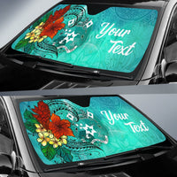 Tonga Auto Sun Shade - Tropical Flowers Style - Polynesian Pride