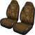 American Samoa Car Seat Cover - American Samoa Seal Polynesian Tattoo Gold - Polynesian Pride