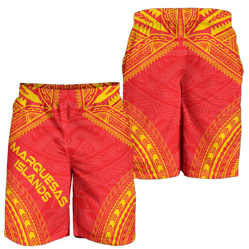 Marquesas Islands Men's Shorts - Polynesian Chief Flag Version - Polynesian Pride
