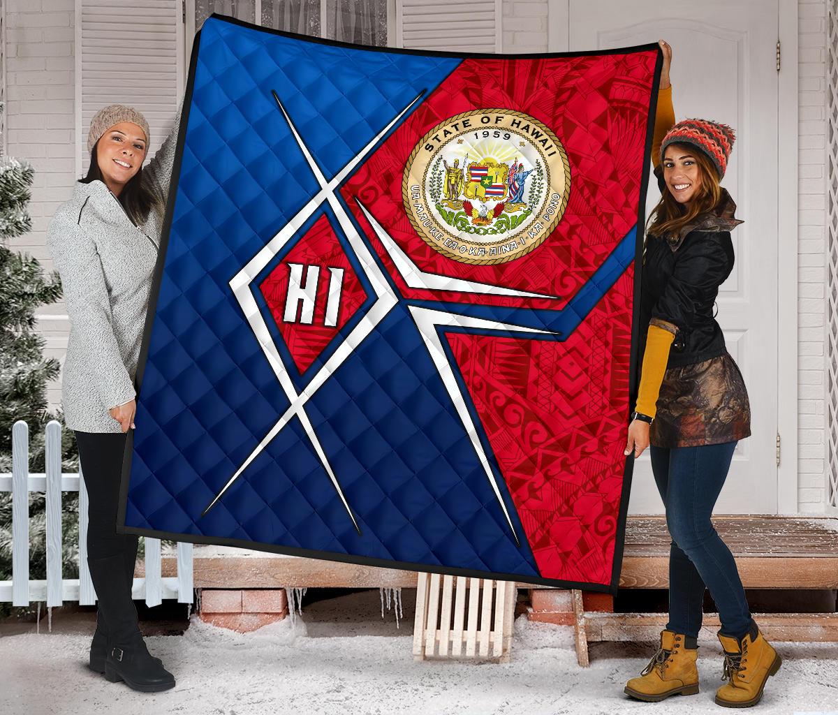 Polynesian Hawaii Premium Quilt - Hawaii Seal - Polynesian Pride