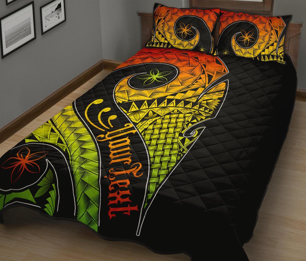 Pohnpei Personalised Quilt Bed Set - Polynesian Decorative Patterns - Polynesian Pride