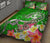 Tonga Quilt Bed Set - Turtle Plumeria (Green) - Polynesian Pride