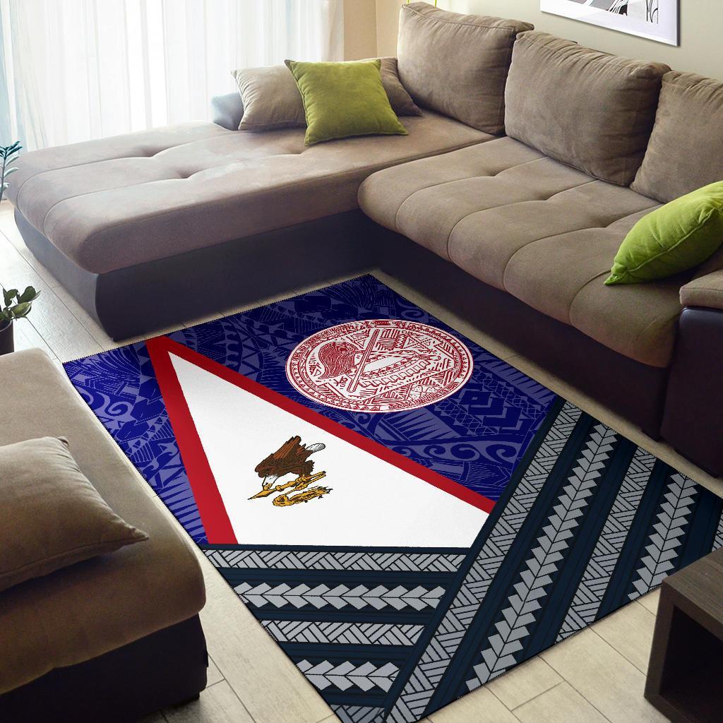 American Samoa Polynesian Area Rug - American Samoa Flag And - Polynesian Pride