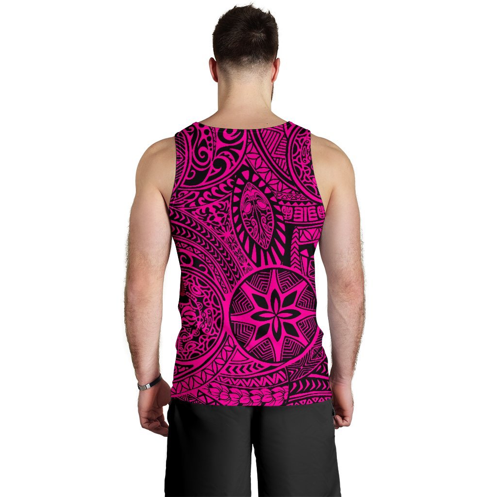 Polynesian Hawaiian Style Tribal Tattoo Pink Hawaii Men's Tank Top - Polynesian Pride