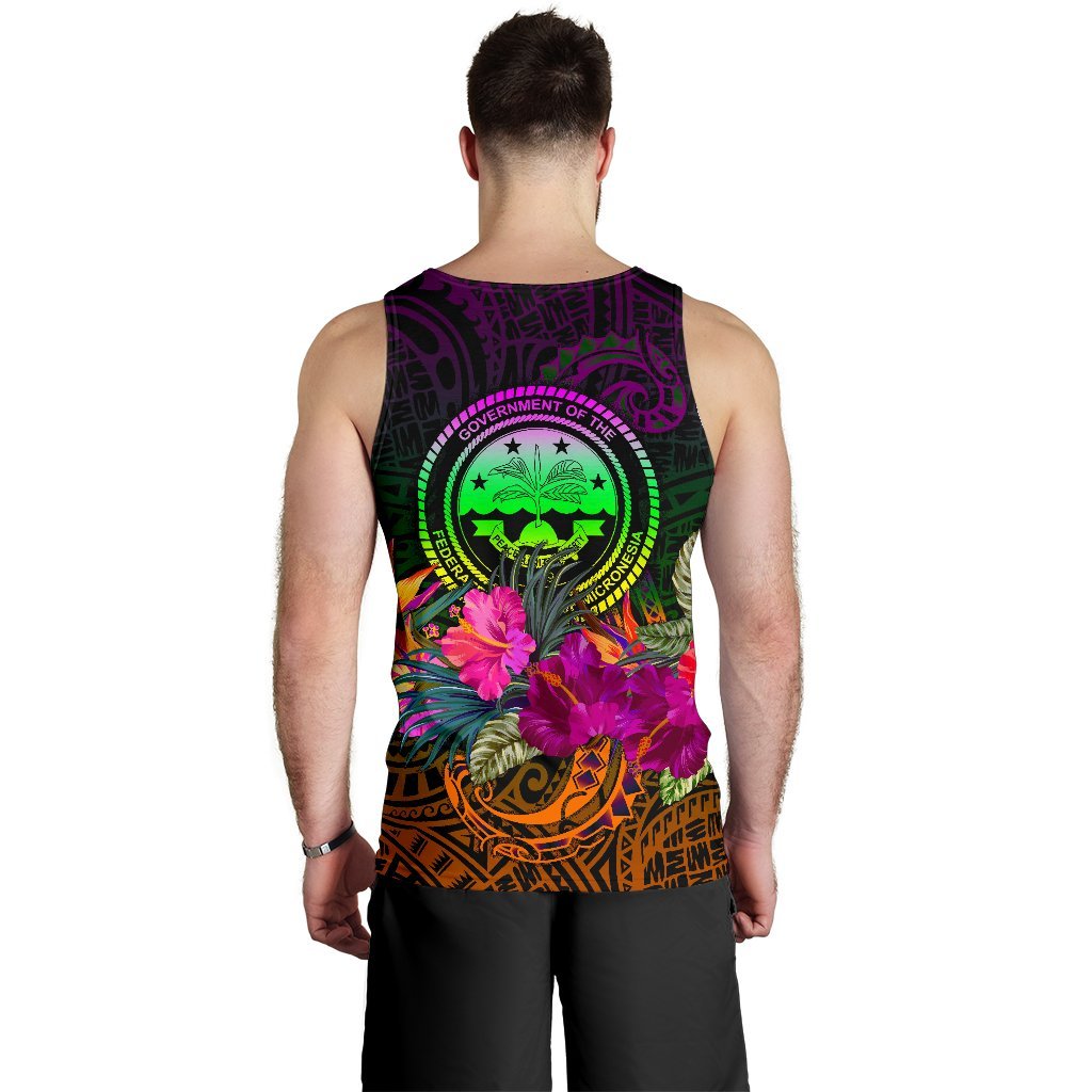 Federated States of Micronesia Men's Tank Top - Summer Hibiscus - Polynesian Pride