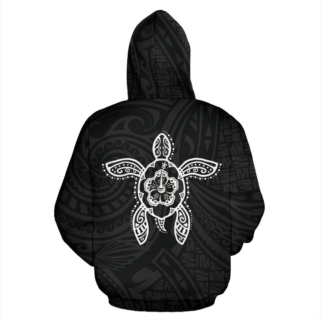 Hawaiian Turtle Polynesian Hoodie Warrior Style - Polynesian Pride