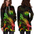 Hawaii Polynesian Hoodie Dress - Turtle With Blooming Hibiscus Reggae - Polynesian Pride