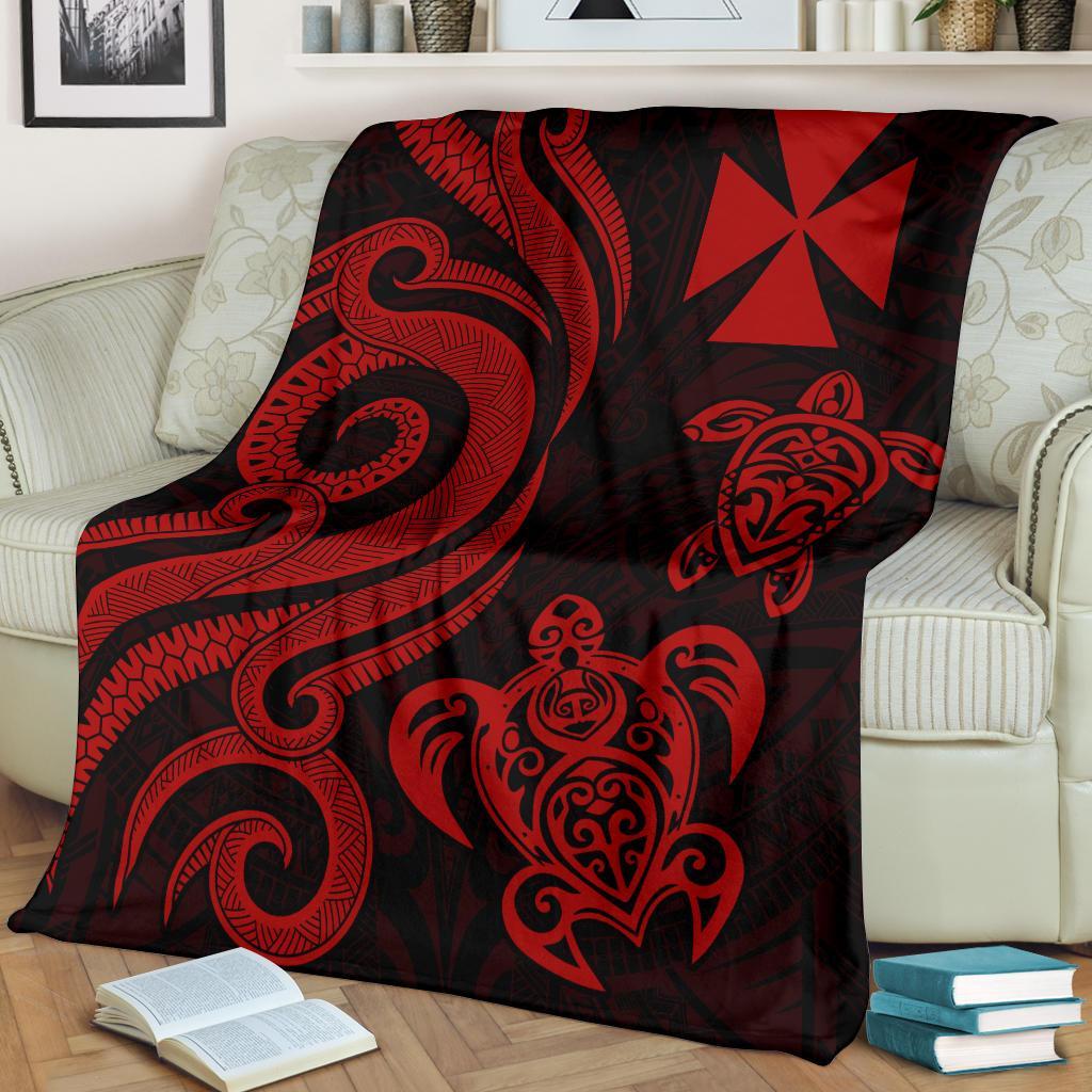 Wallis and Futuna Premium Blanket - Red Tentacle Turtle - Polynesian Pride