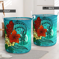 Vanuatu Laundry Basket - Tropical Flowers Style - Polynesian Pride