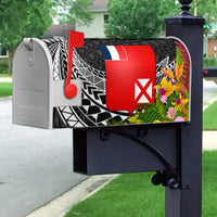Wallis and Futuna Mailbox Cover - Custom Personalised Tropical Flowers Style - Polynesian Pride