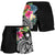 The Philippines Women's Shorts - Summer Plumeria (Black) - Polynesian Pride