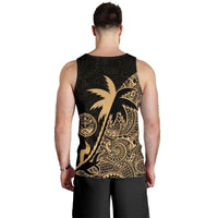 Marshall Islands Coconut Tree Men'S Tank Top Gold - Polynesian Pride