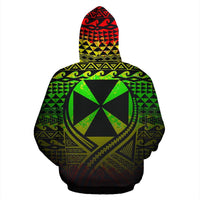 Wallis and Futuna All Over Hoodie Lift up Reggae - Polynesian Pride