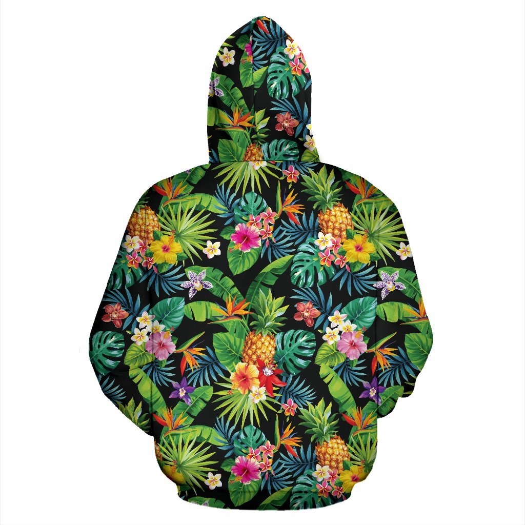 Polynesian All Over Hoodie Polynesian Tropical Fruit & Vegetable Print 04 - Polynesian Pride