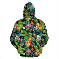 Polynesian All Over Hoodie Polynesian Tropical Fruit & Vegetable Print 04 - Polynesian Pride