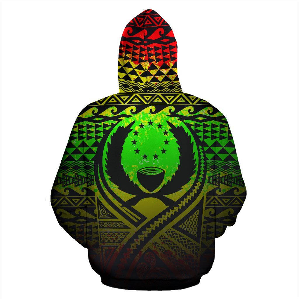 Pohnpei All Over Hoodie Lift up Reggae - Polynesian Pride