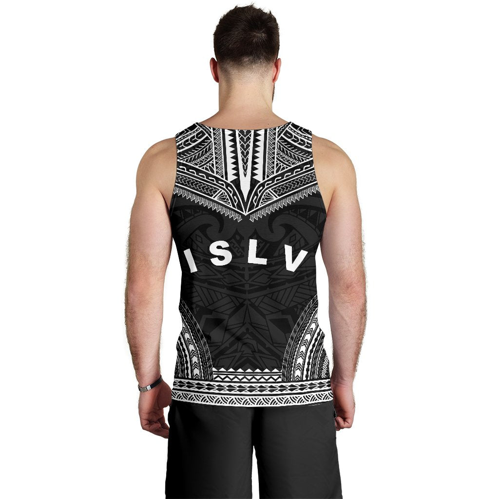 Society Islands Men's Tank Top - Polynesian Chief Black Version - Polynesian Pride