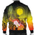 CNMI Custom Personalised Men's Bomber Jacket - Humpback Whale with Tropical Flowers (Yellow) - Polynesian Pride