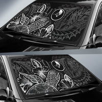 Yap Auto Sun Shades Turtle Hibiscus Black - Polynesian Pride