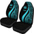 Samoa Car Seat Covers - Turquoise Polynesian Tentacle Tribal Pattern - Polynesian Pride