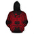 Samoa Polynesian ll Over Hoodie Map Red - Polynesian Pride