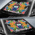 Samoa Auto Sun Shades - Coat Of Arms With Tropical Flowers - Polynesian Pride